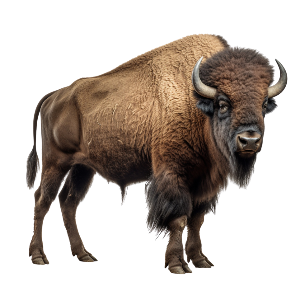 AI generated Bison clip art png