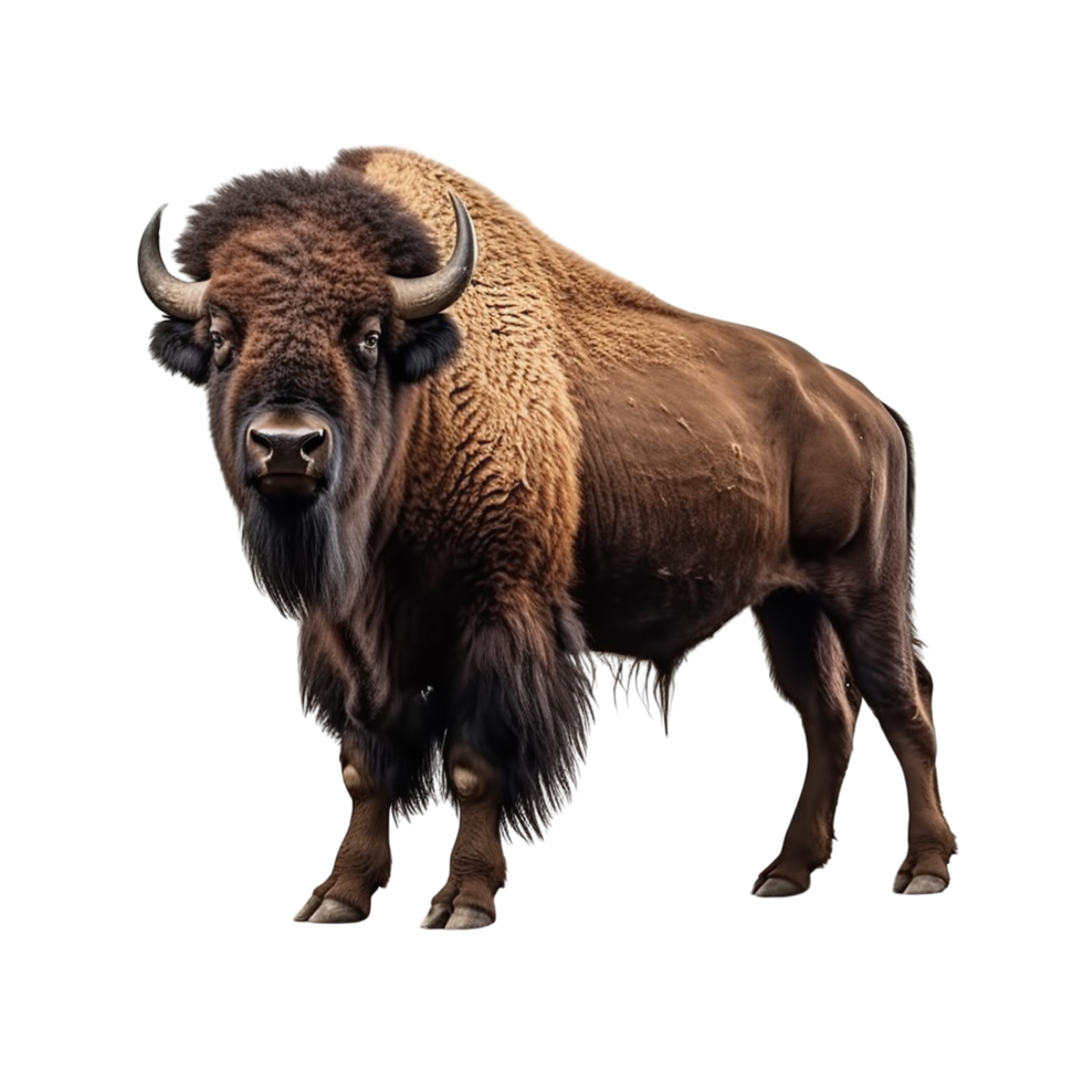 AI generated Bison clip art png