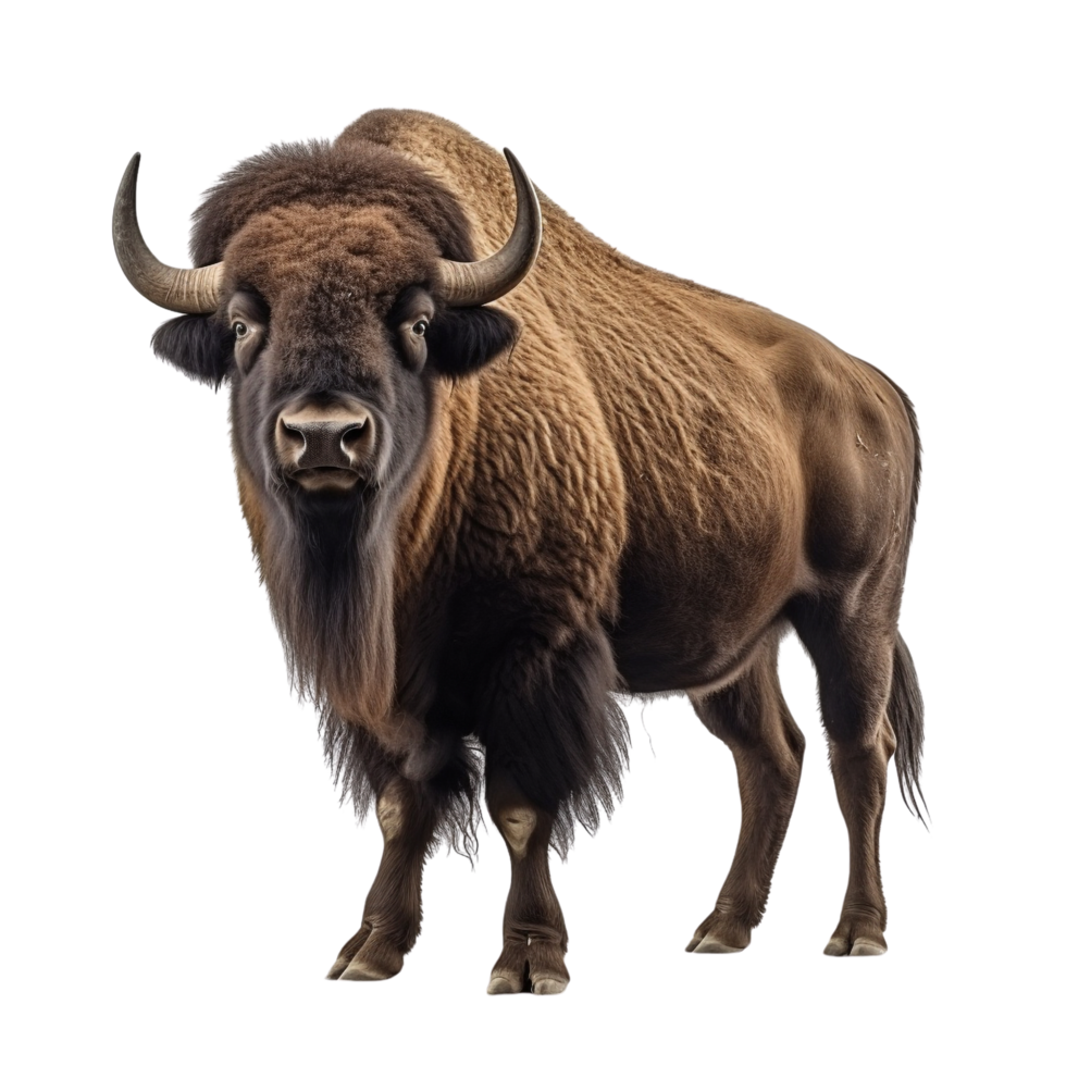 AI generated Bison clip art png