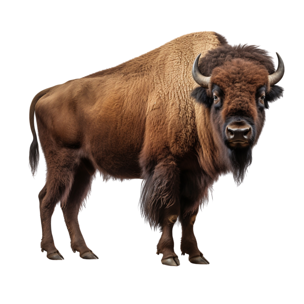 AI generated Bison clip art png