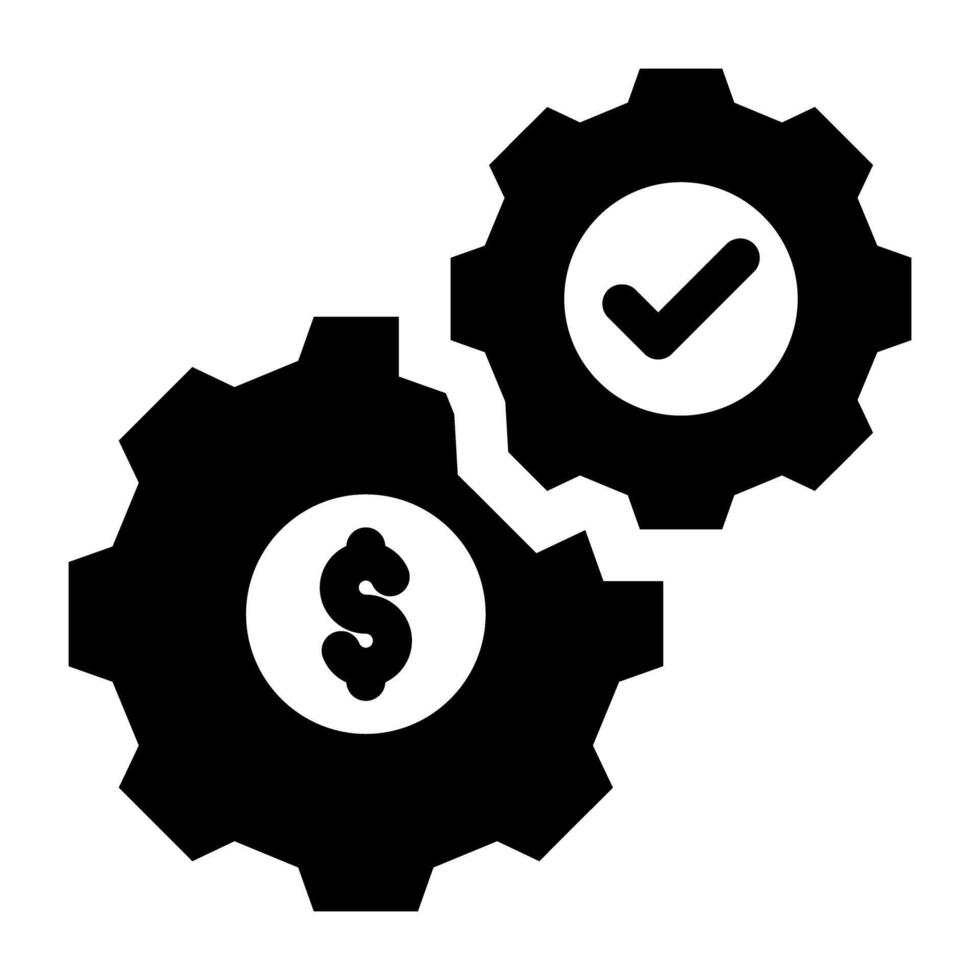 A glyph design, icon of financial setting vector