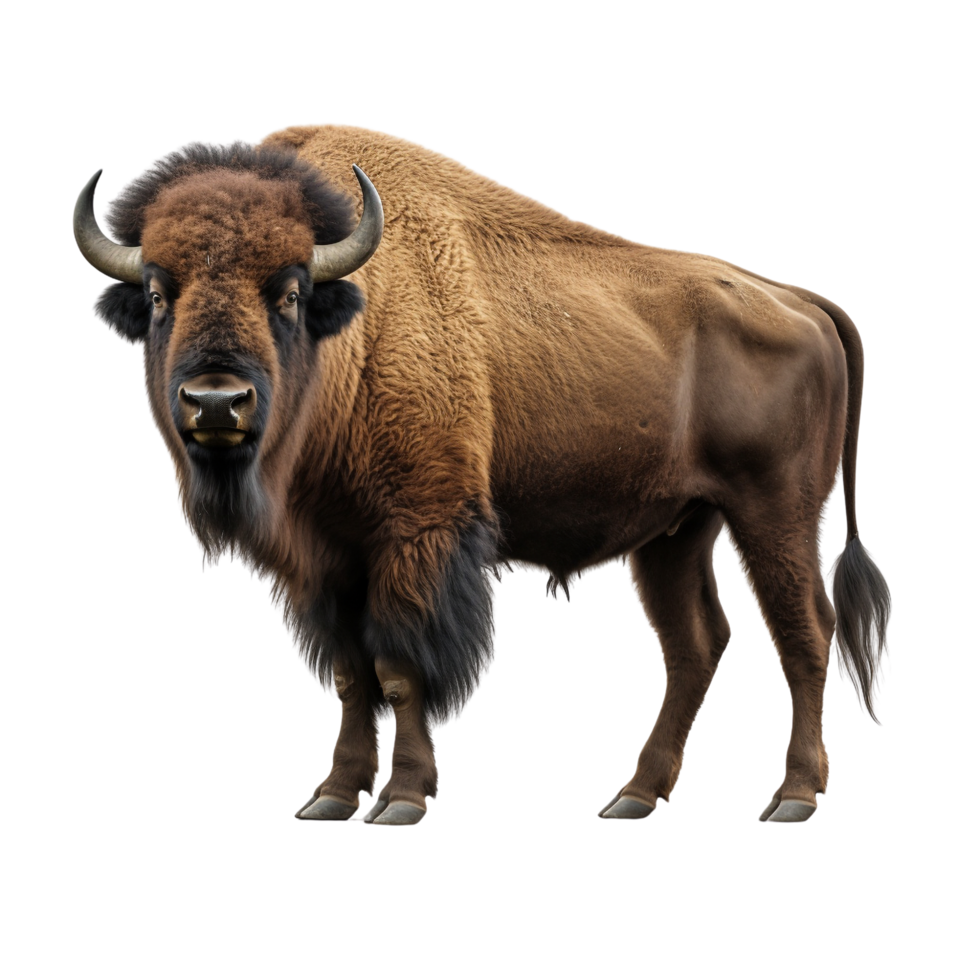 AI generated Bison clip art png