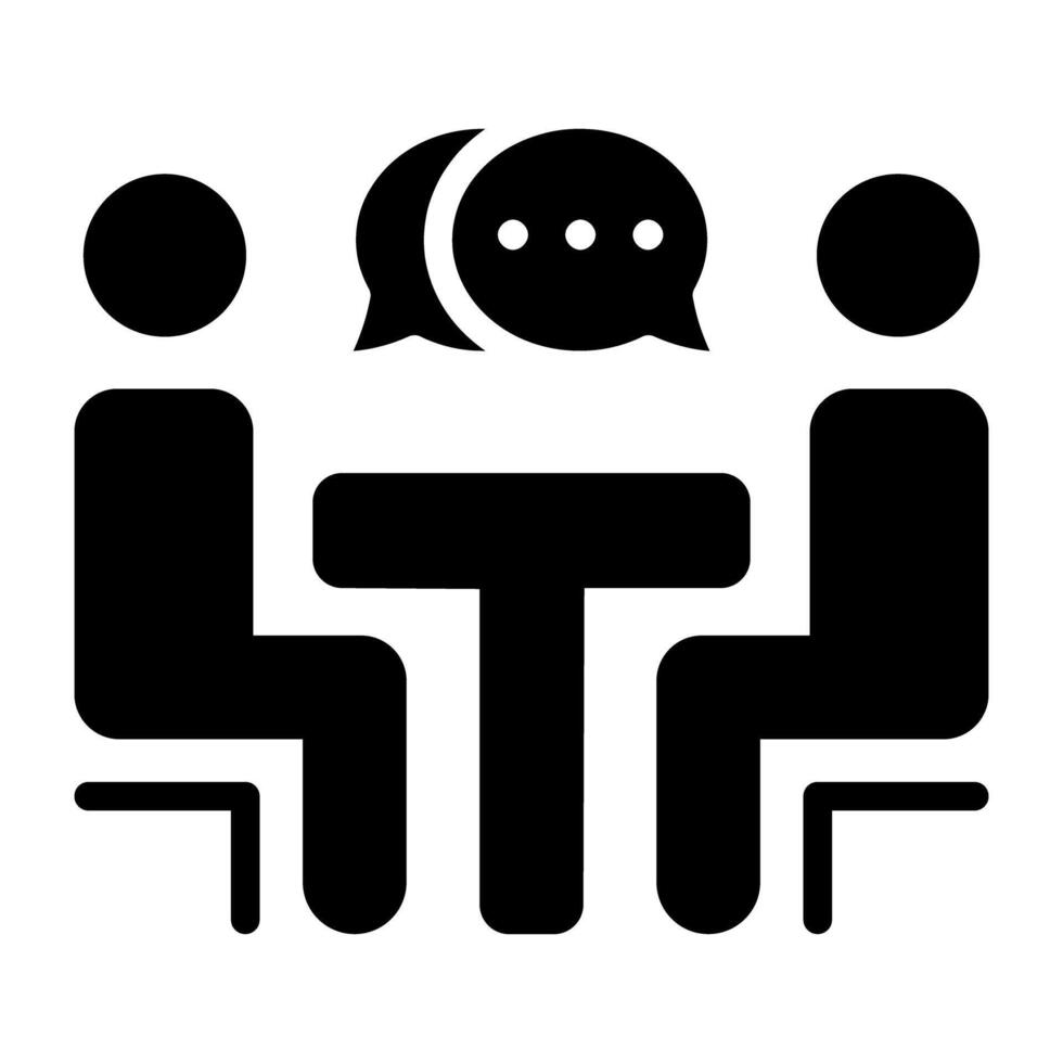 Avatars with chat bubbles, communication icon vector