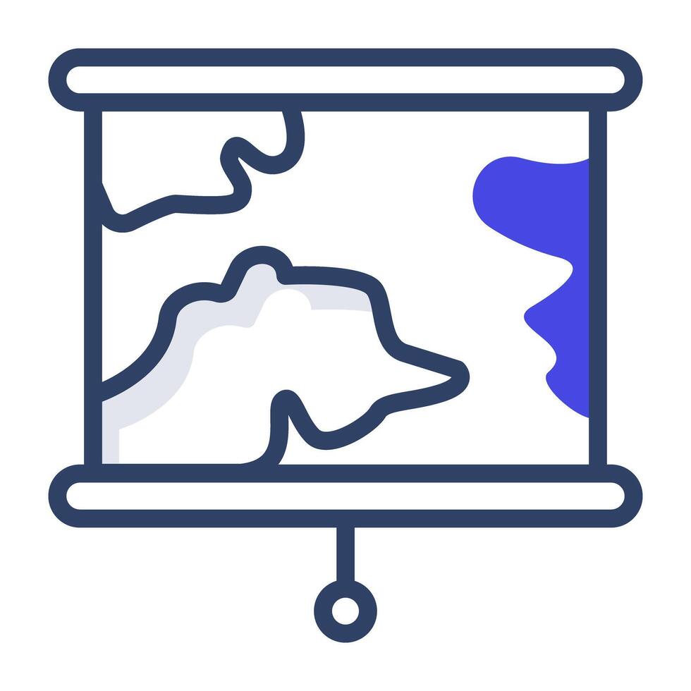An icon design of world map, editable vector