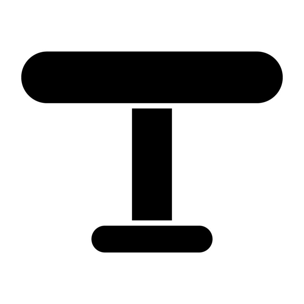 A solid design icon of coffee table vector