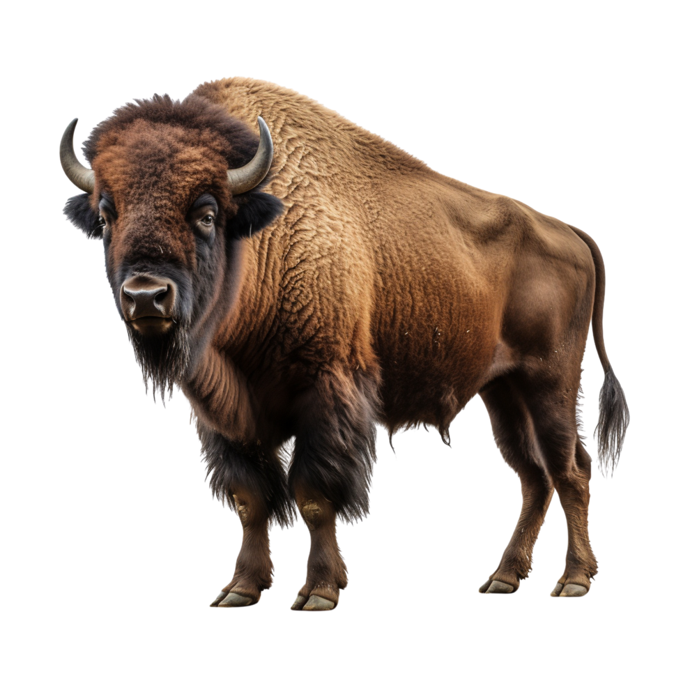 AI generated Bison clip art png