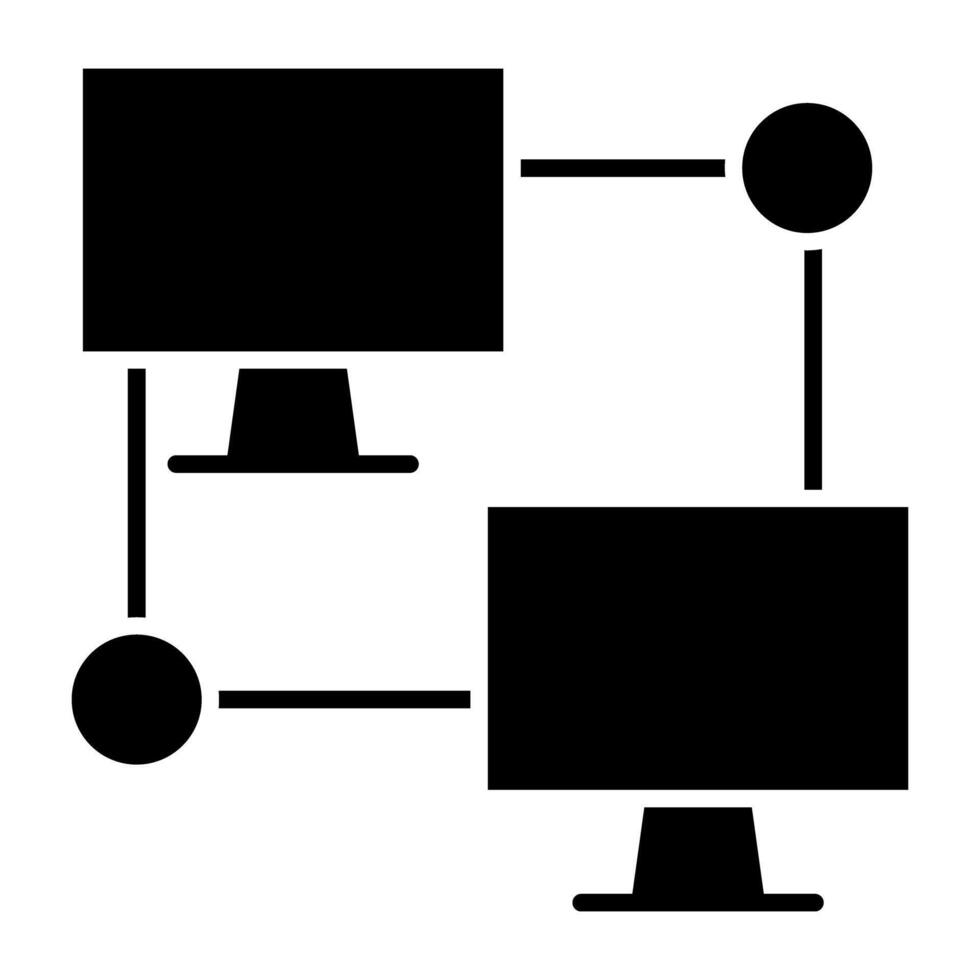 computadora conexiones denotando concepto de conectado dispositivos vector