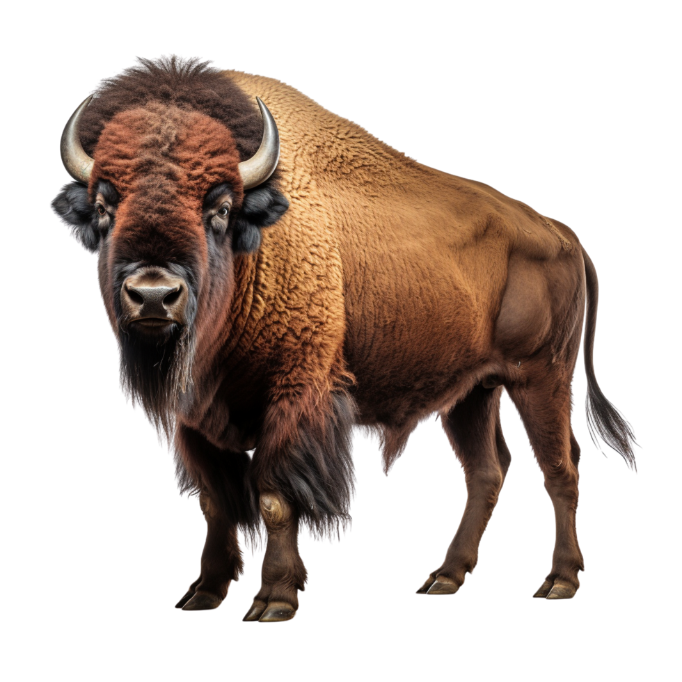 AI generated Bison clip art png