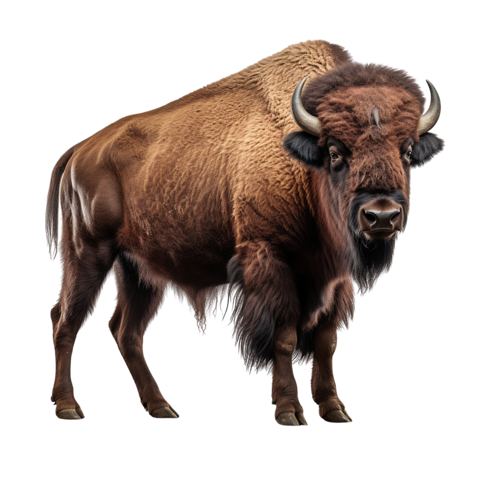 AI generated Bison clip art png