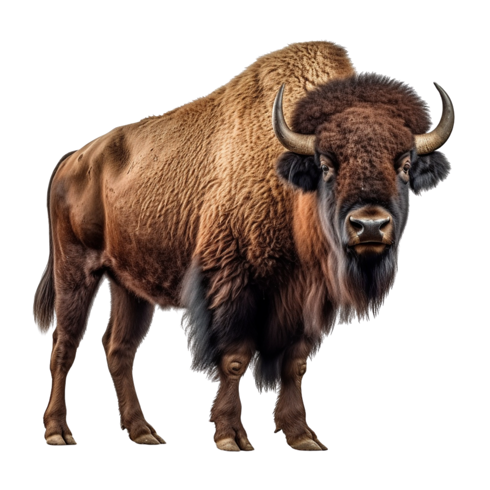 AI generated Bison clip art png