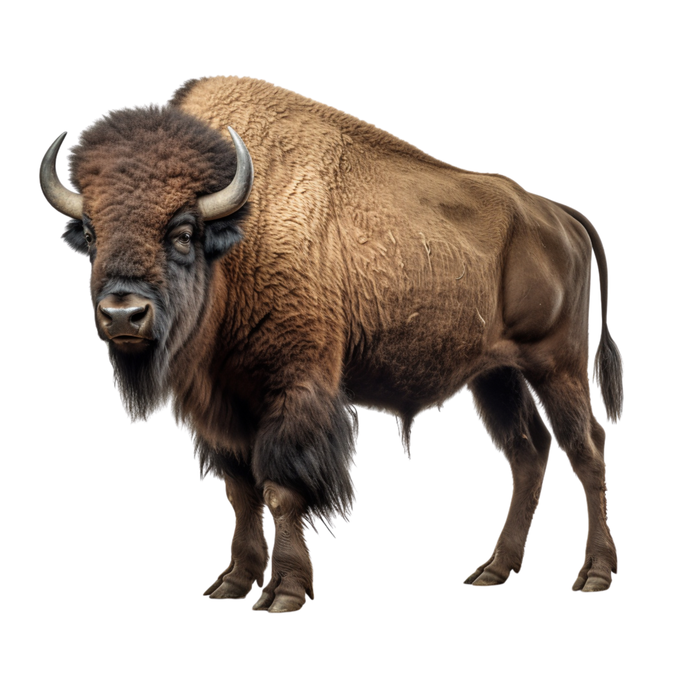 AI generated Bison clip art png