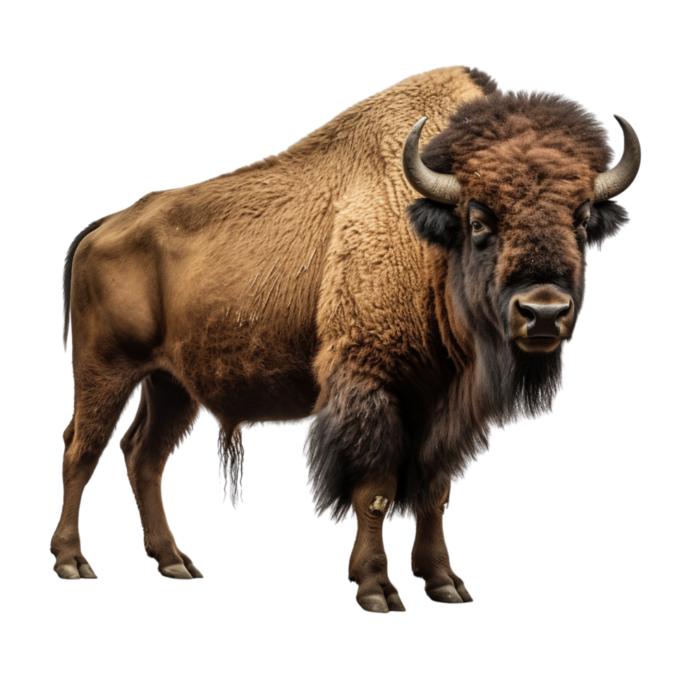 AI generated Bison clip art png