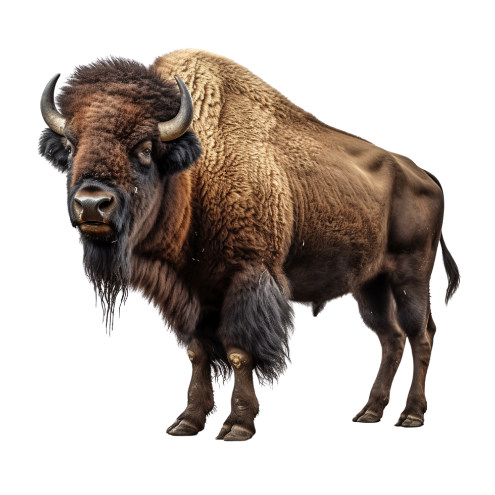 AI generated Bison clip art png