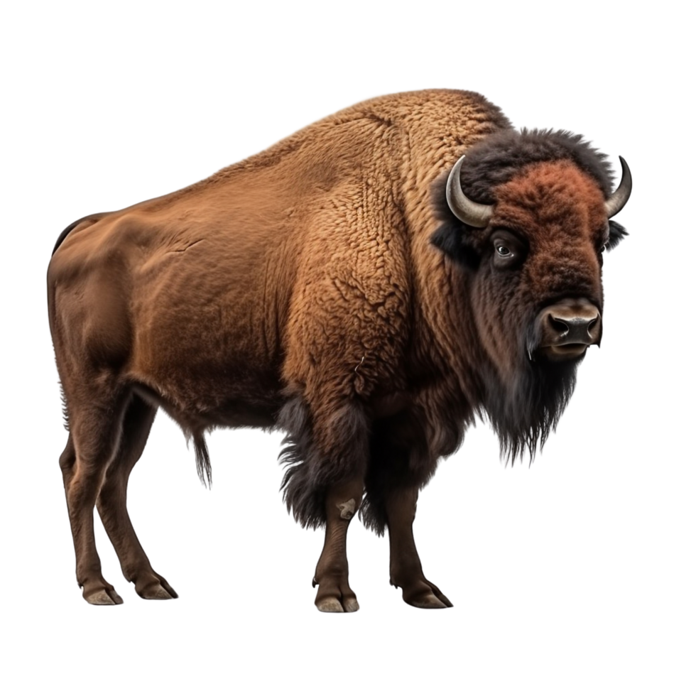 AI generated Bison clip art png