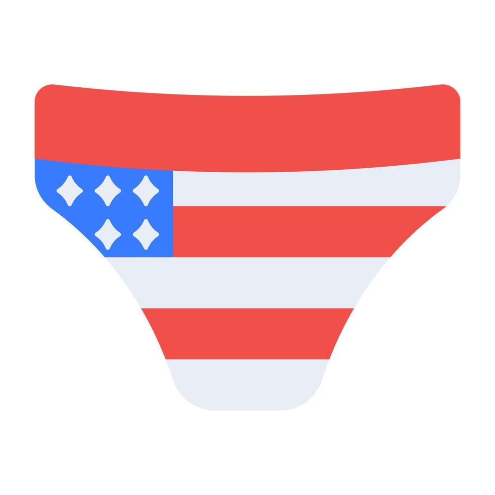 An undergarment clothing accessory, icon of pentie vector