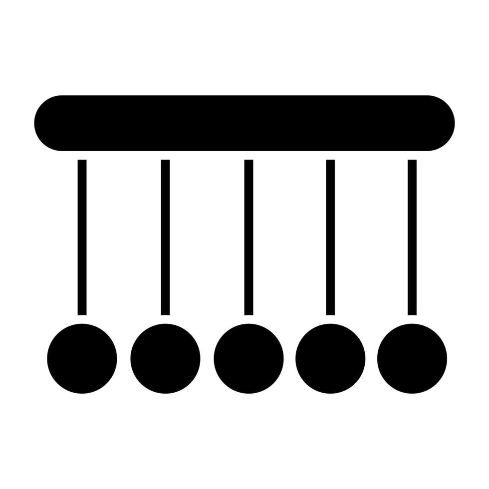 A glyph design, icon of pendulum vector