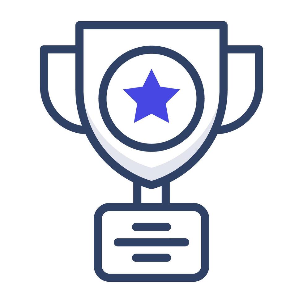 A premium download icon of star trophy, achievement concept vector