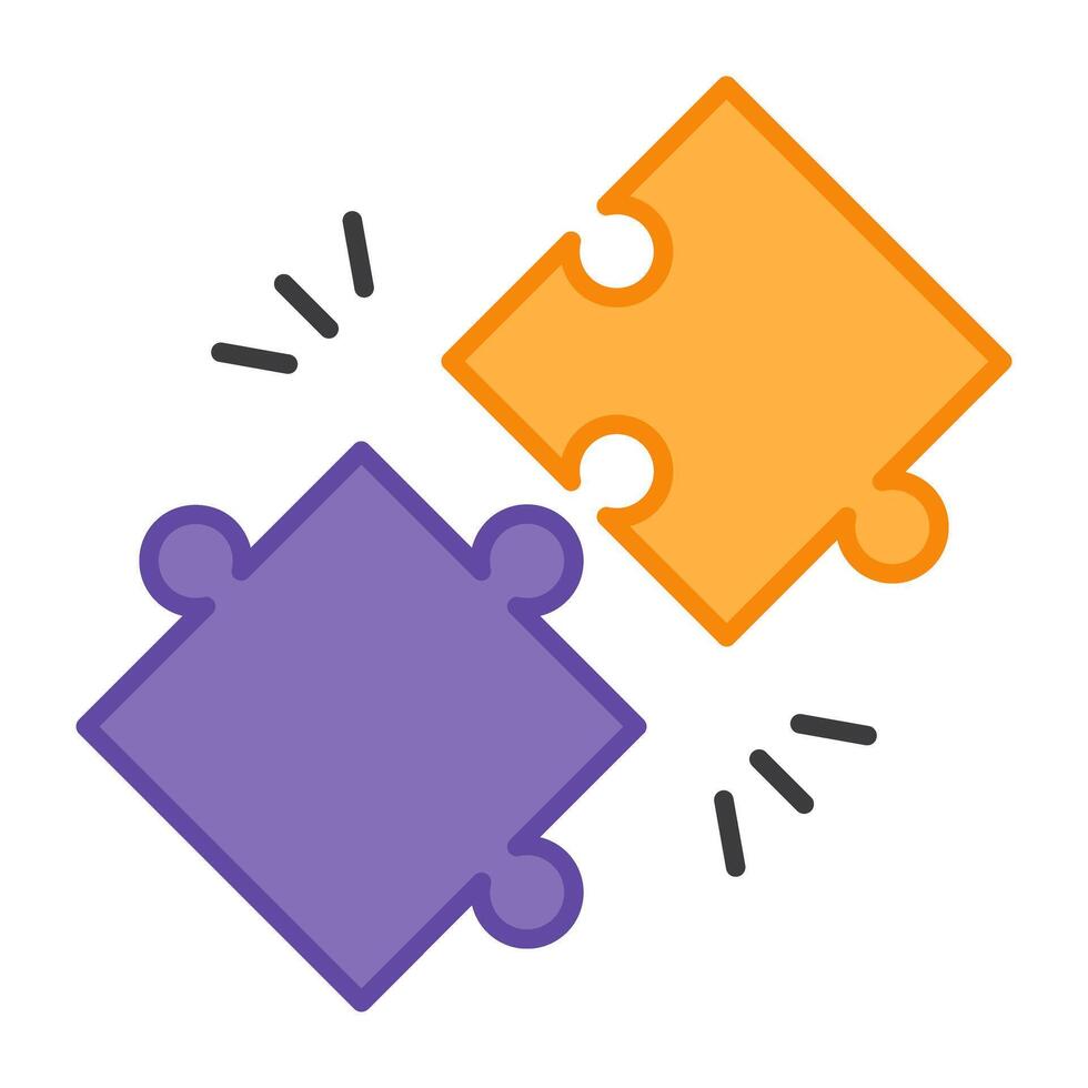 A flat design, icon of puzzle piece vector