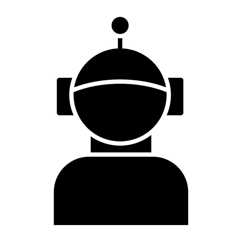 A glyph design, icon of spaceman vector