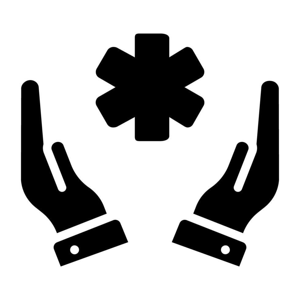 Ll Solid design icon of medical care vector