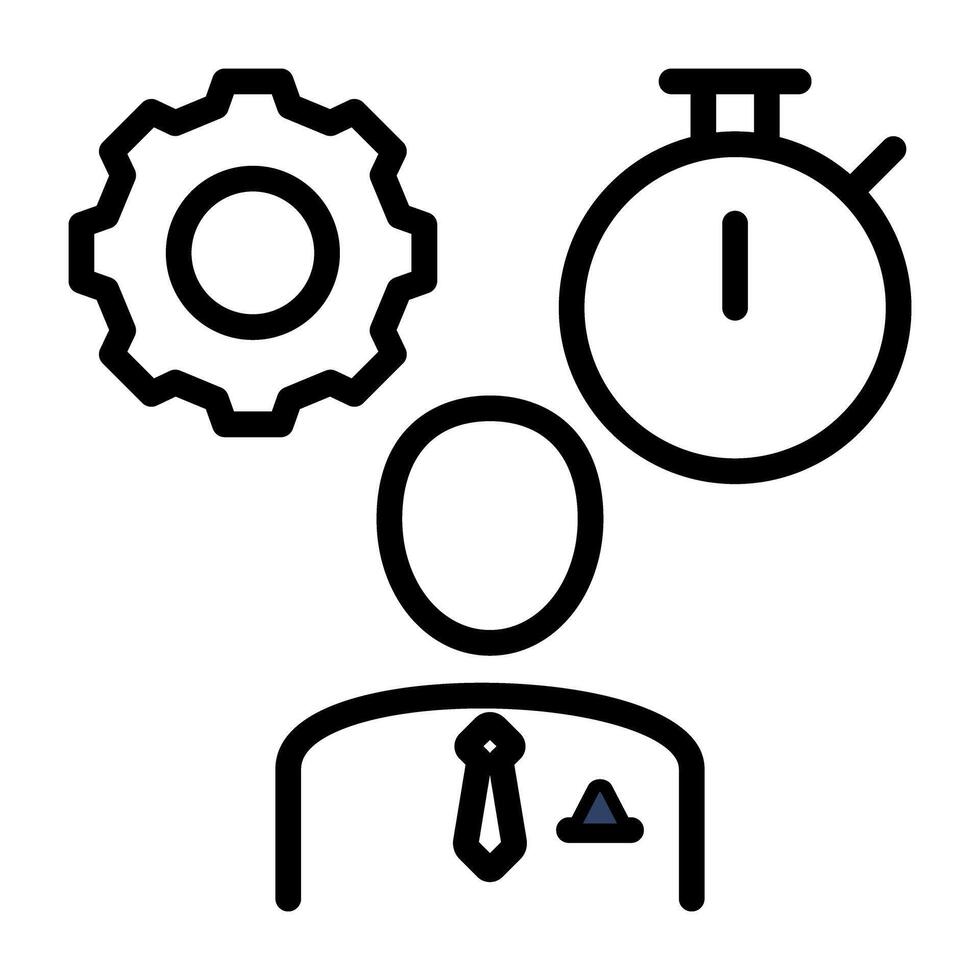 Icon of business manager linear design vector