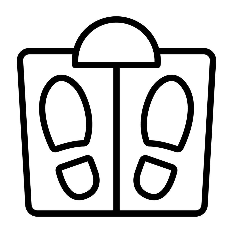 Linear design of weight scale icon vector