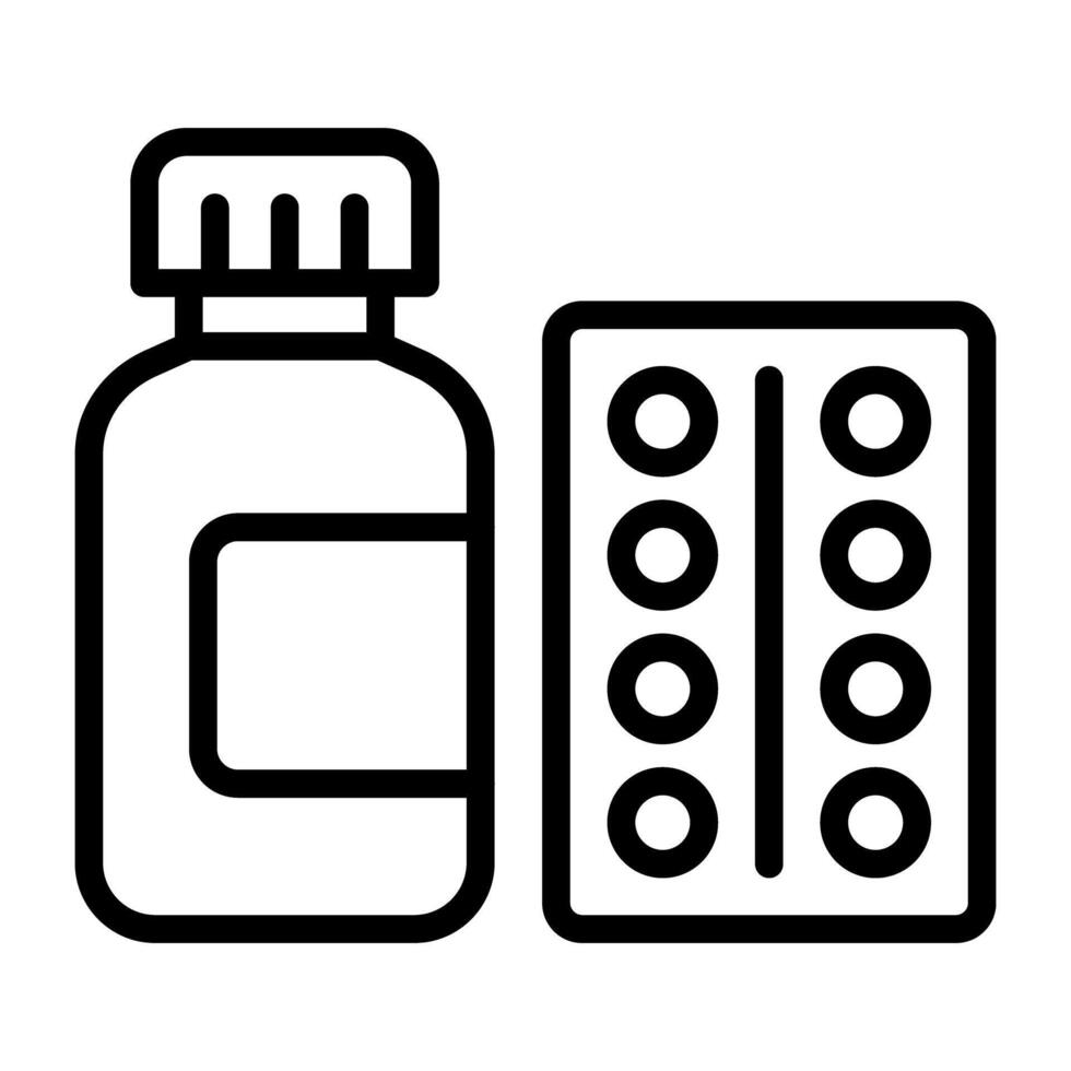 A unique design icon of pills bottle vector