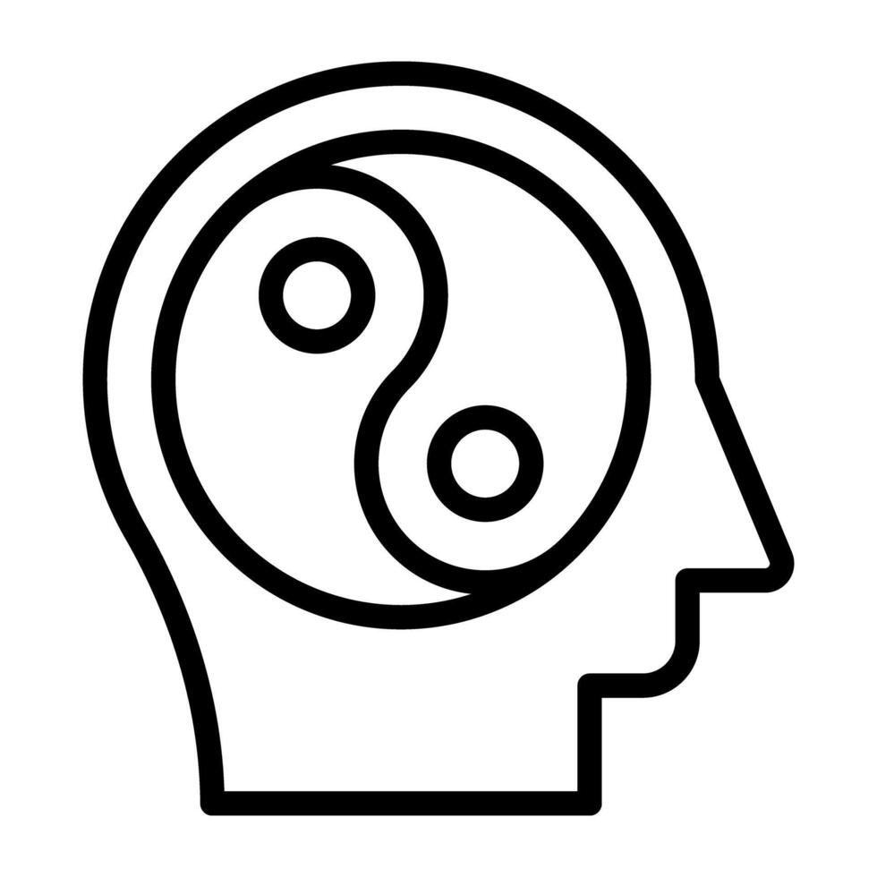 A trendy vector design of yin yang meditation