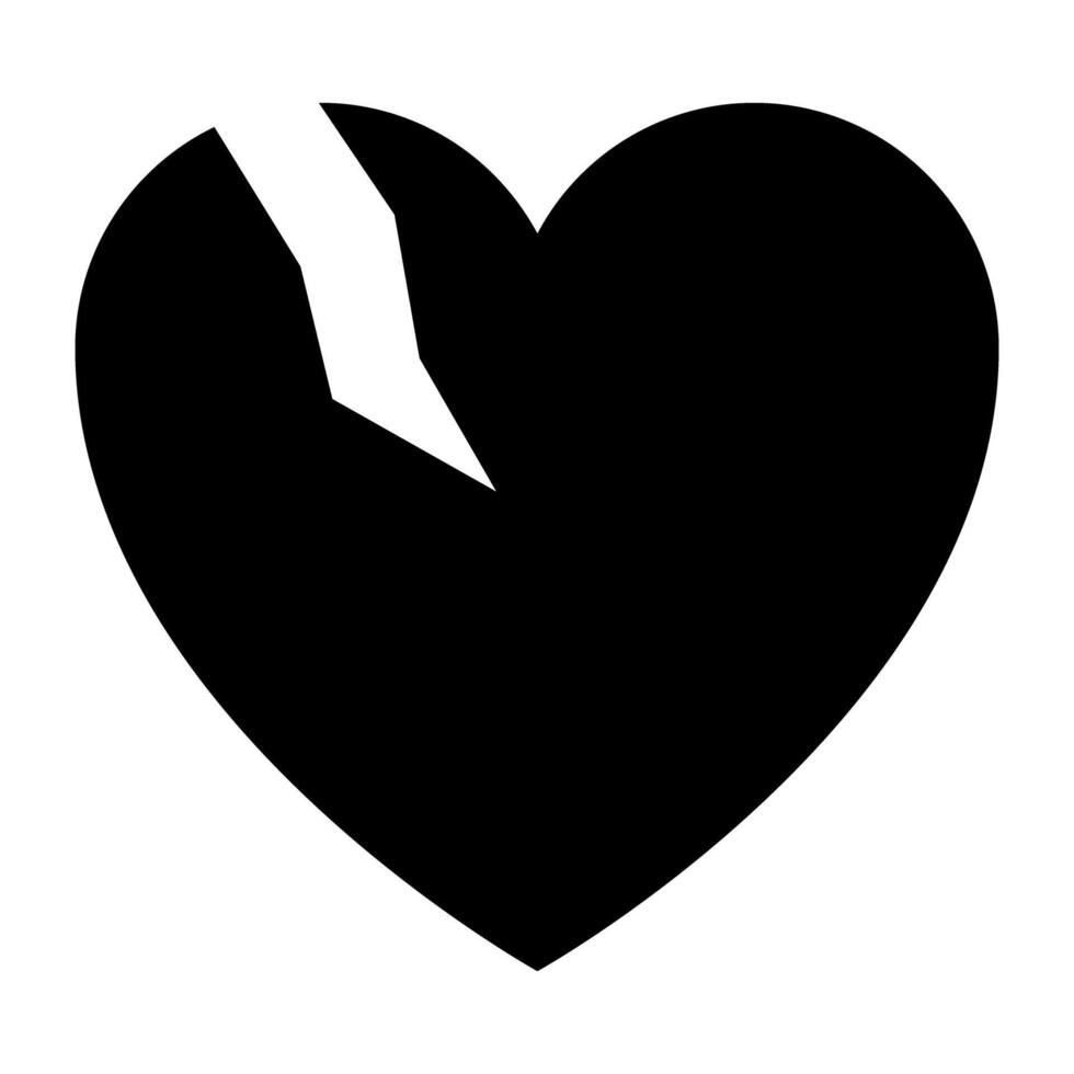 A premium download icon of broken heart vector