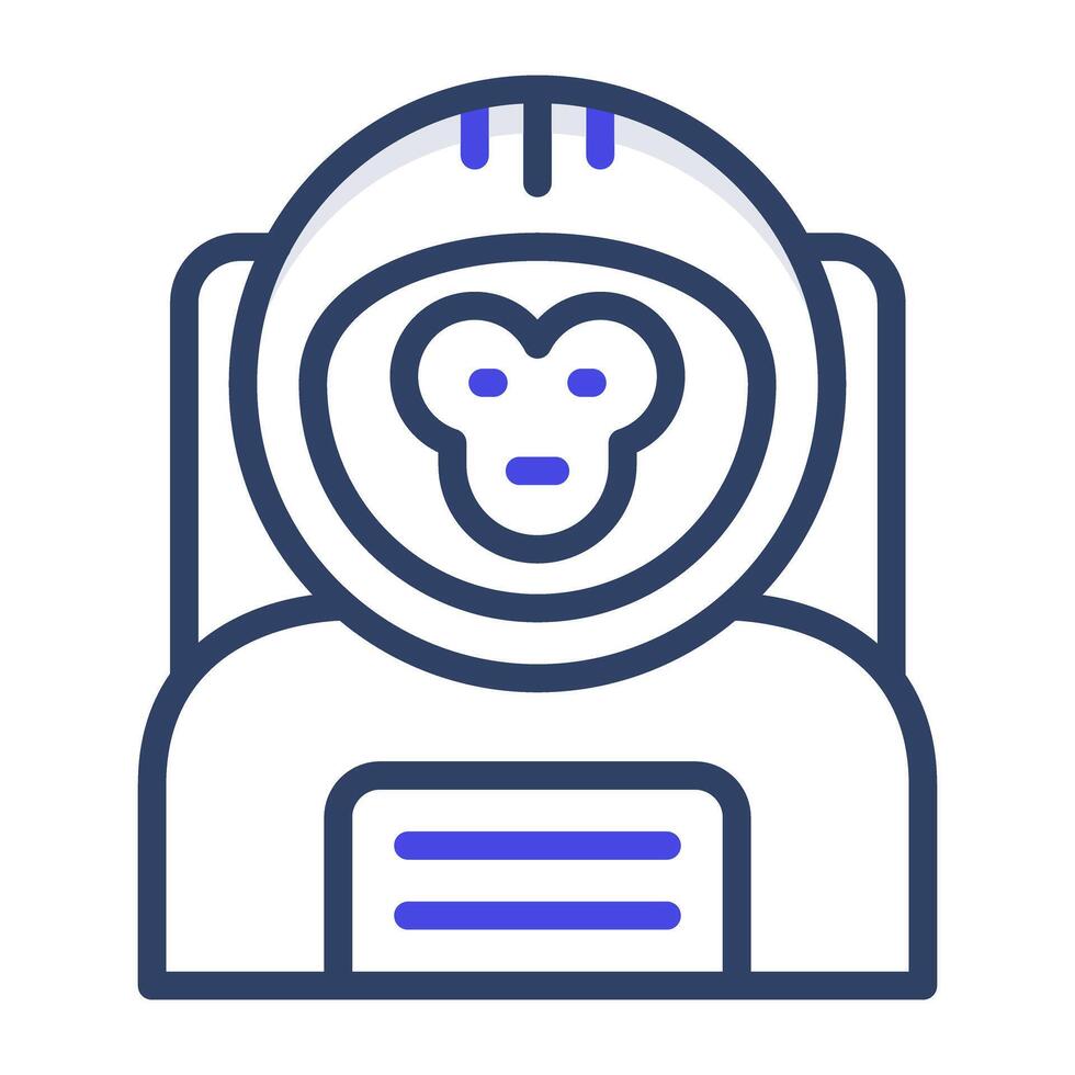 astronauta icono en plano diseño. vector