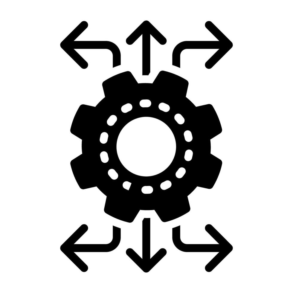 Icon of network setting, glyph design vector