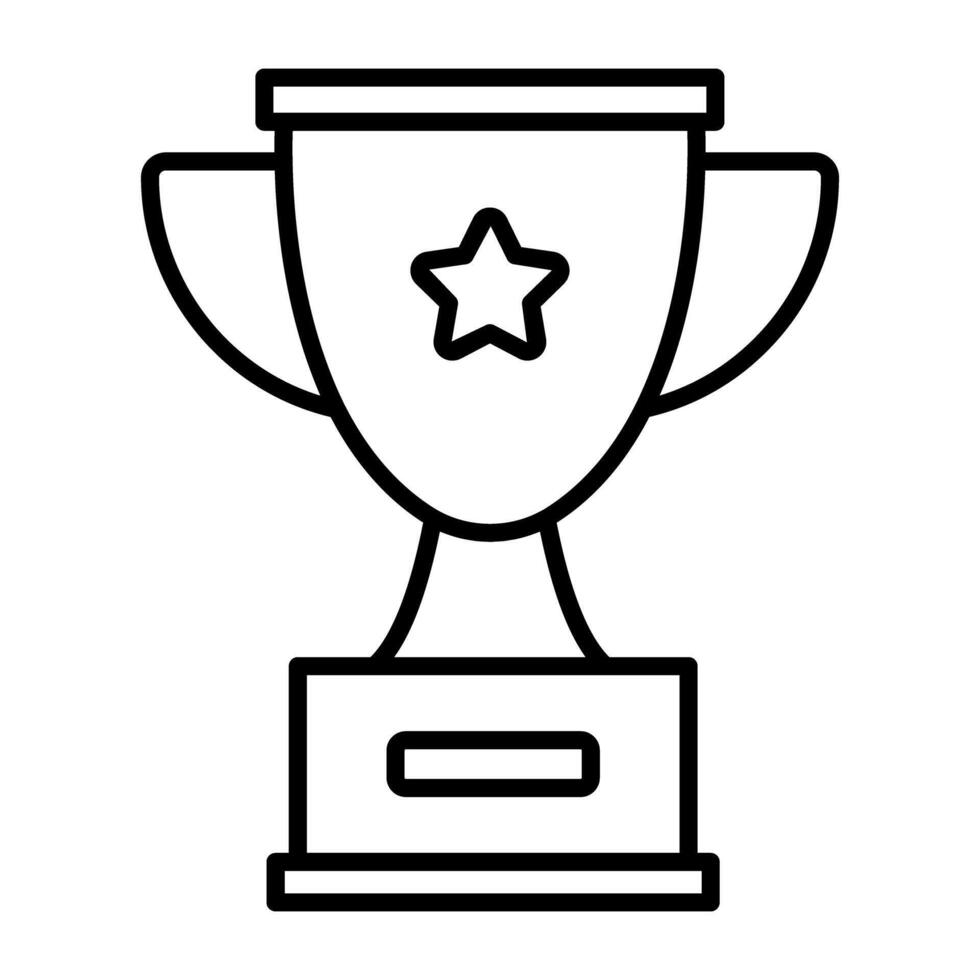 un lineal diseño, icono de trofeo vector