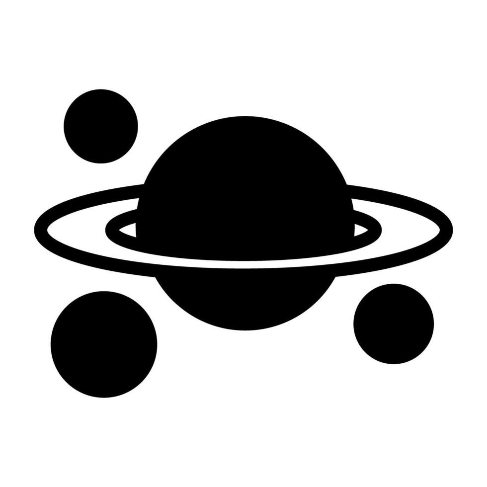 Solar system icon, vector design of galaxy