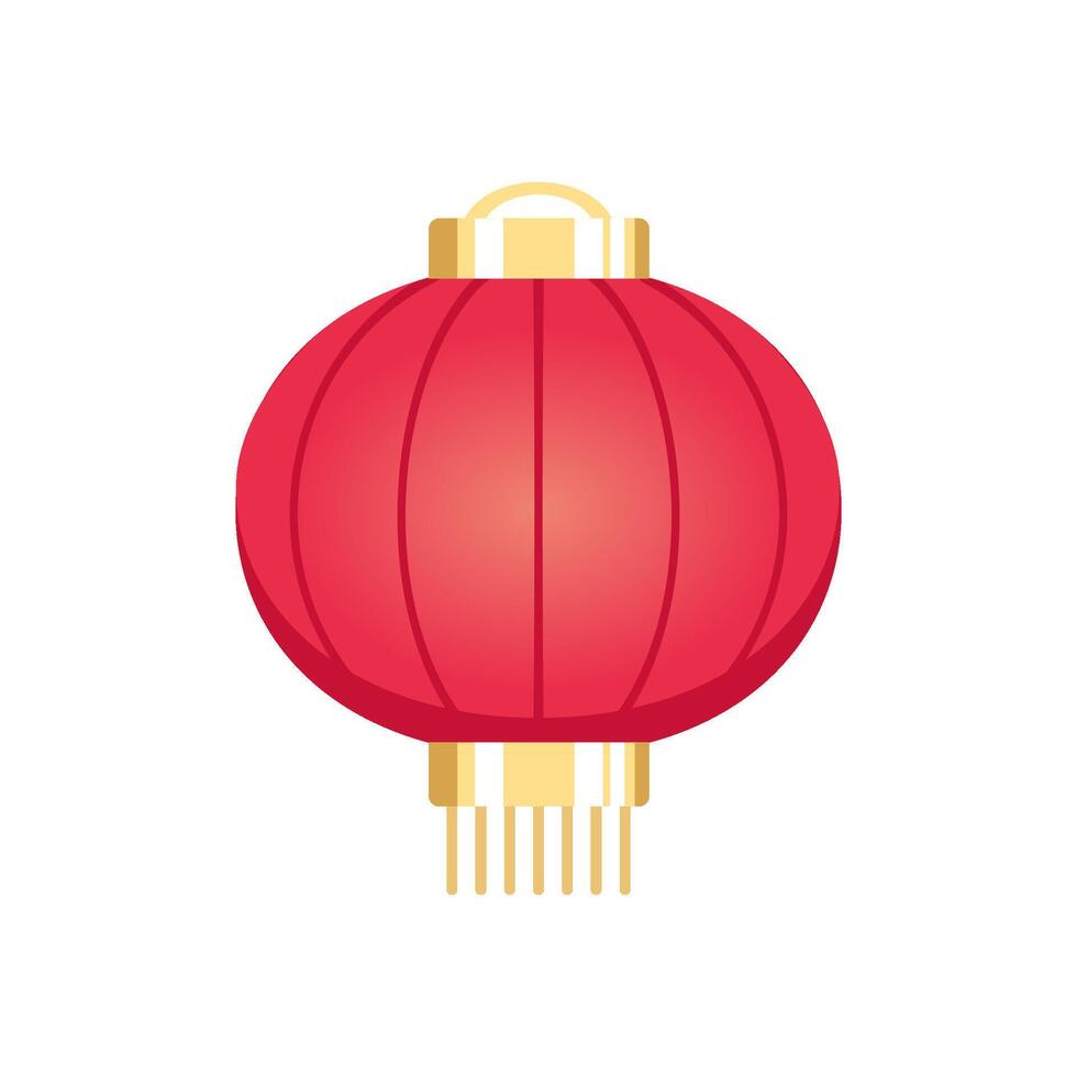 Red Round Chinese Lantern, Lunar New Year and Mid-Autumn Festival Decoration Graphic. Decorations for the Chinese New Year. Chinese lantern festival. vector