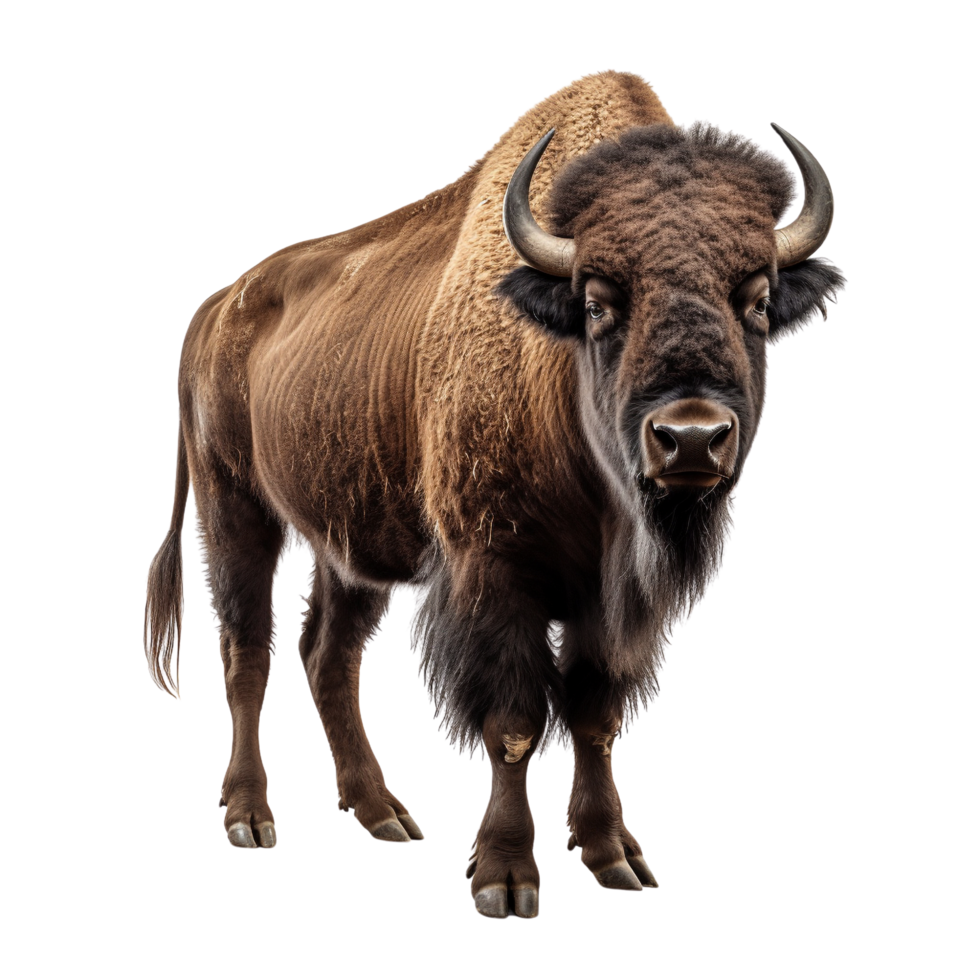 AI generated Bison clip art png