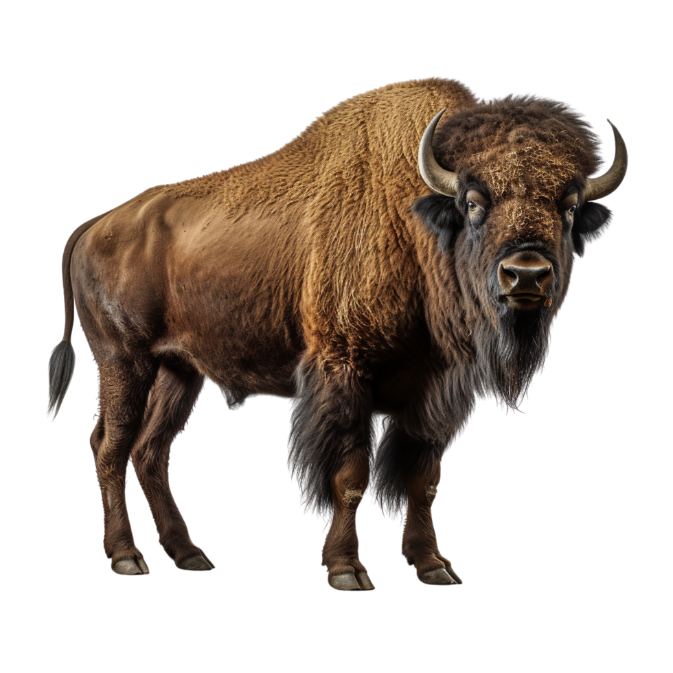 AI generated Bison clip art png