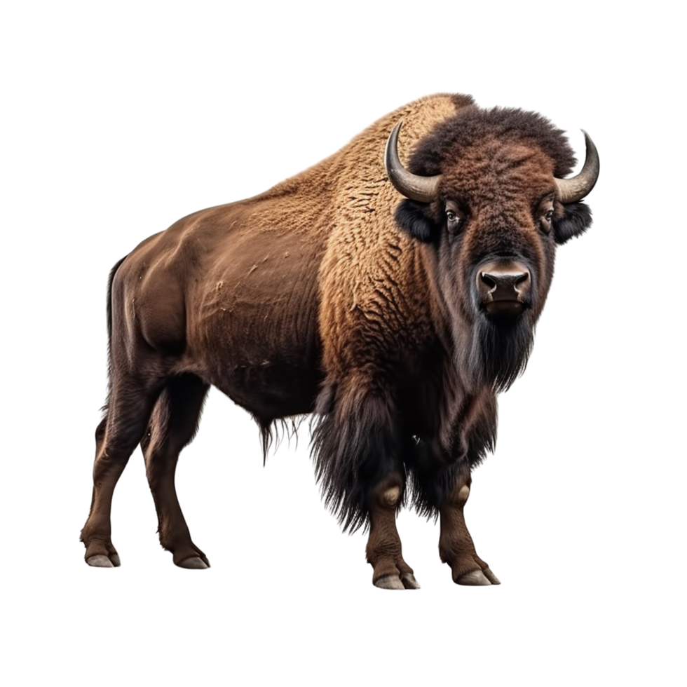 AI generated Bison clip art png