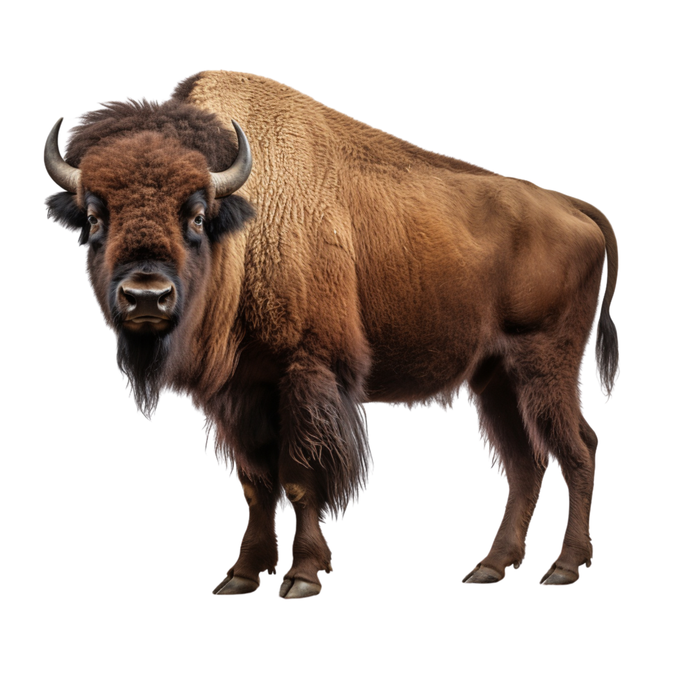 AI generated Bison clip art png