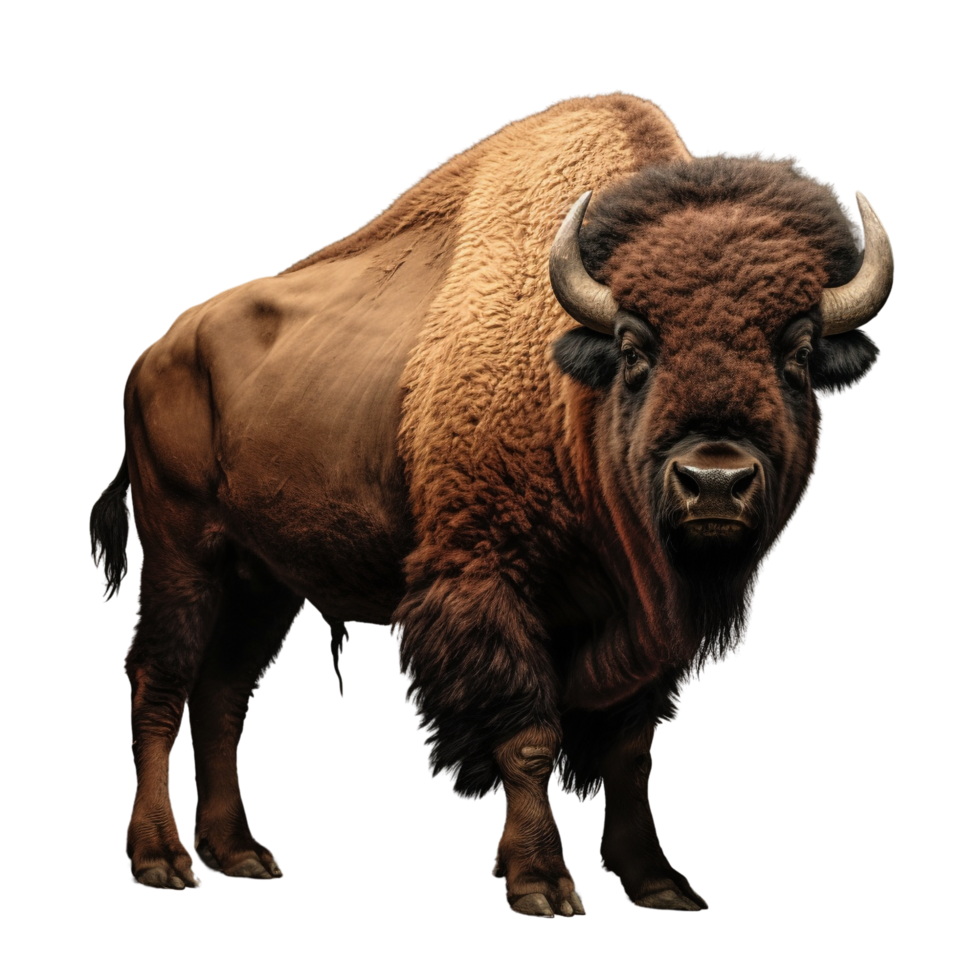 AI generated Bison clip art png