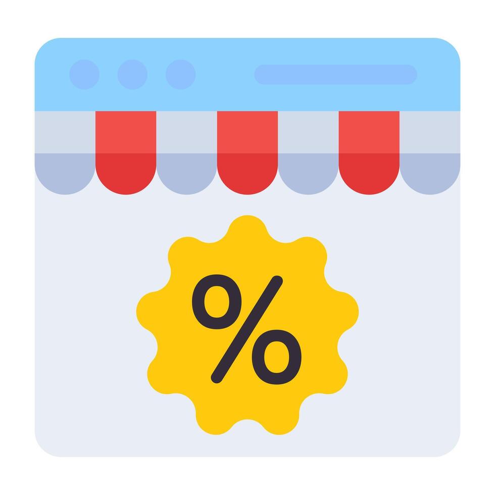 Vector design of online shopping discount