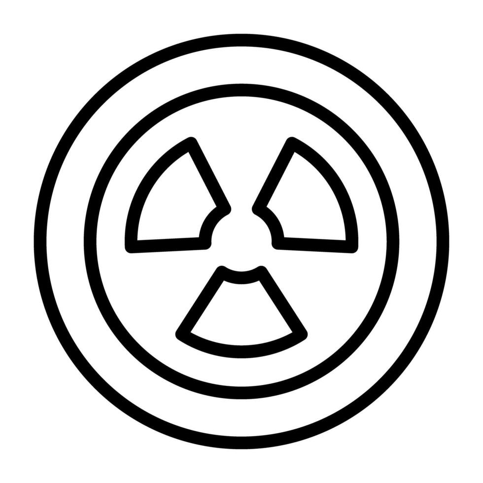 A linear design, icon of radiation vector