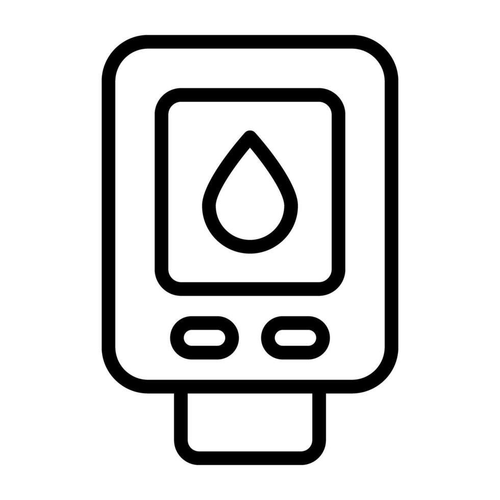 A sugar testing medical device, glucometer icon vector