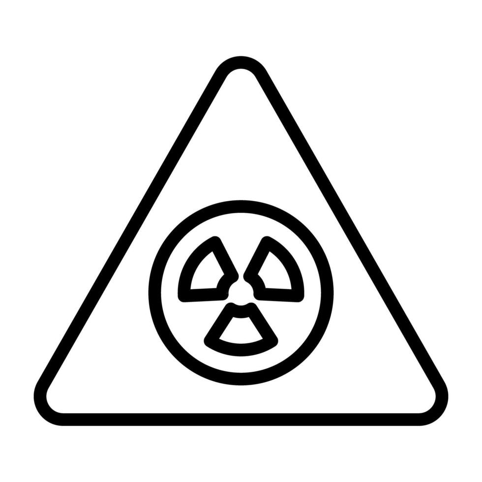 A linear design, icon of radiation vector