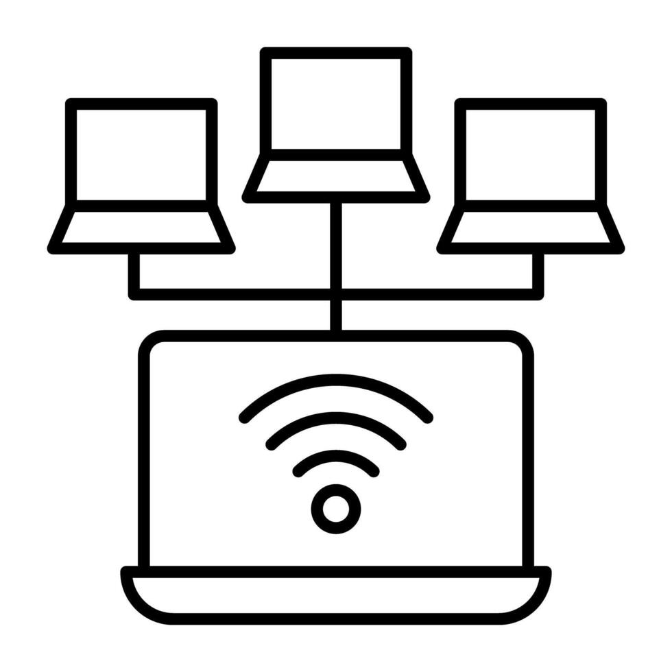 A trendy design icon of wifi network vector