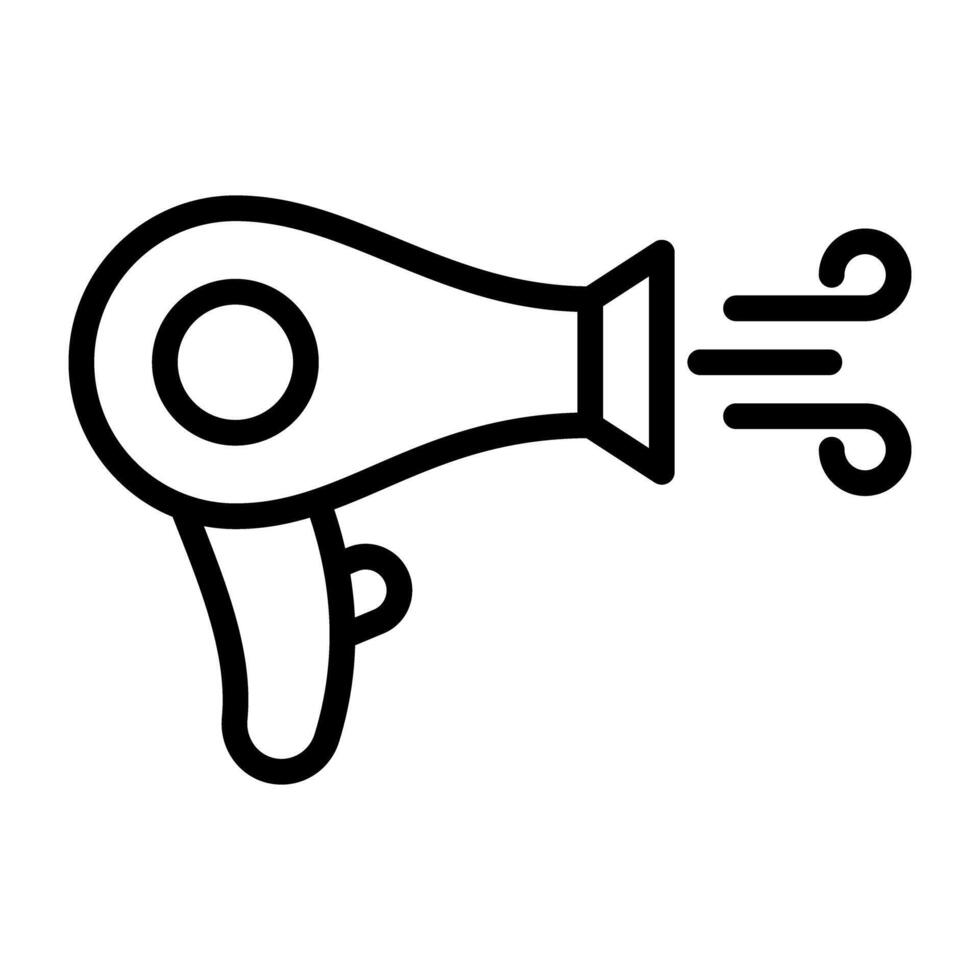 A linear design, icon of hair dryer vector