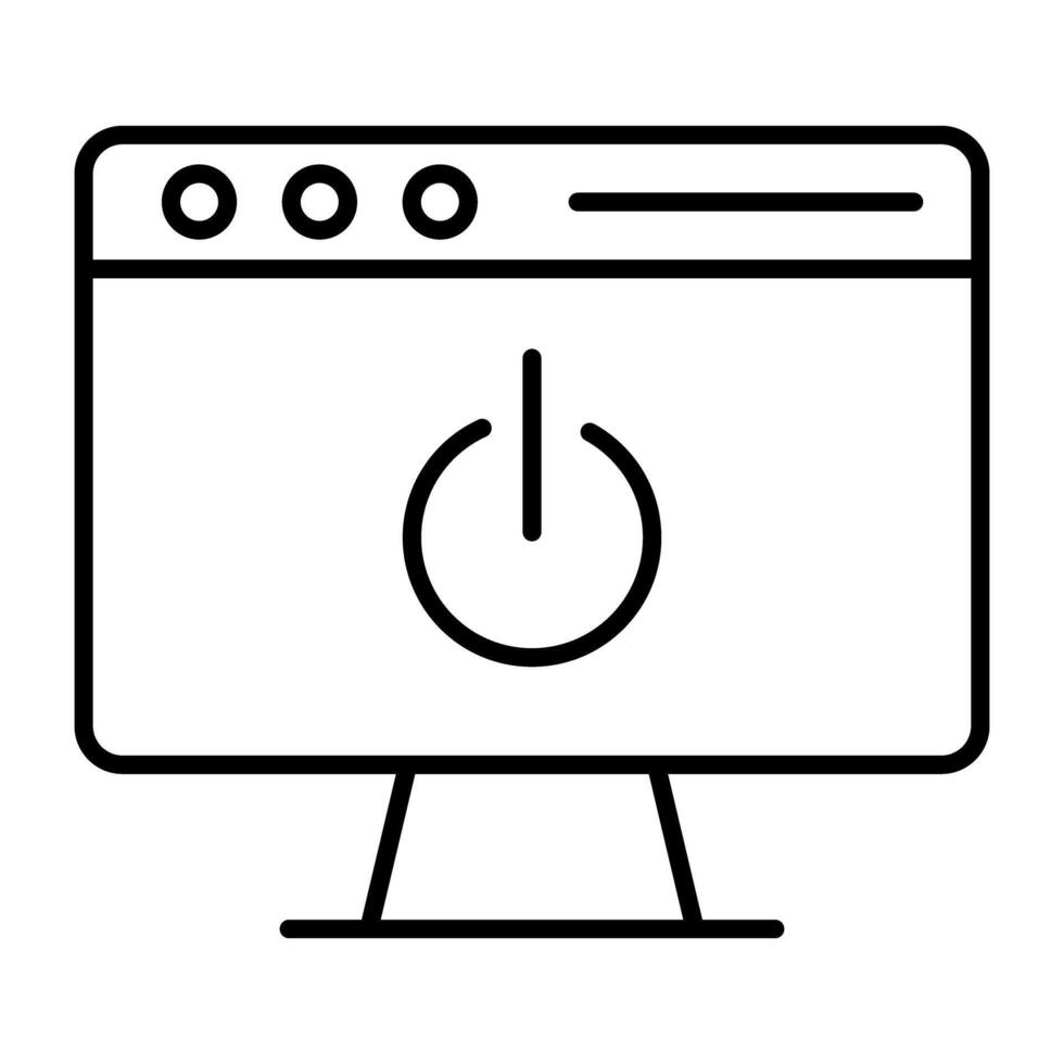 A trendy design icon of system shutdown vector