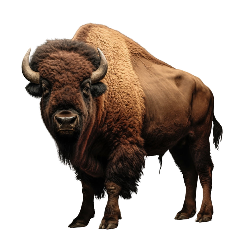 AI generated Bison clip art png