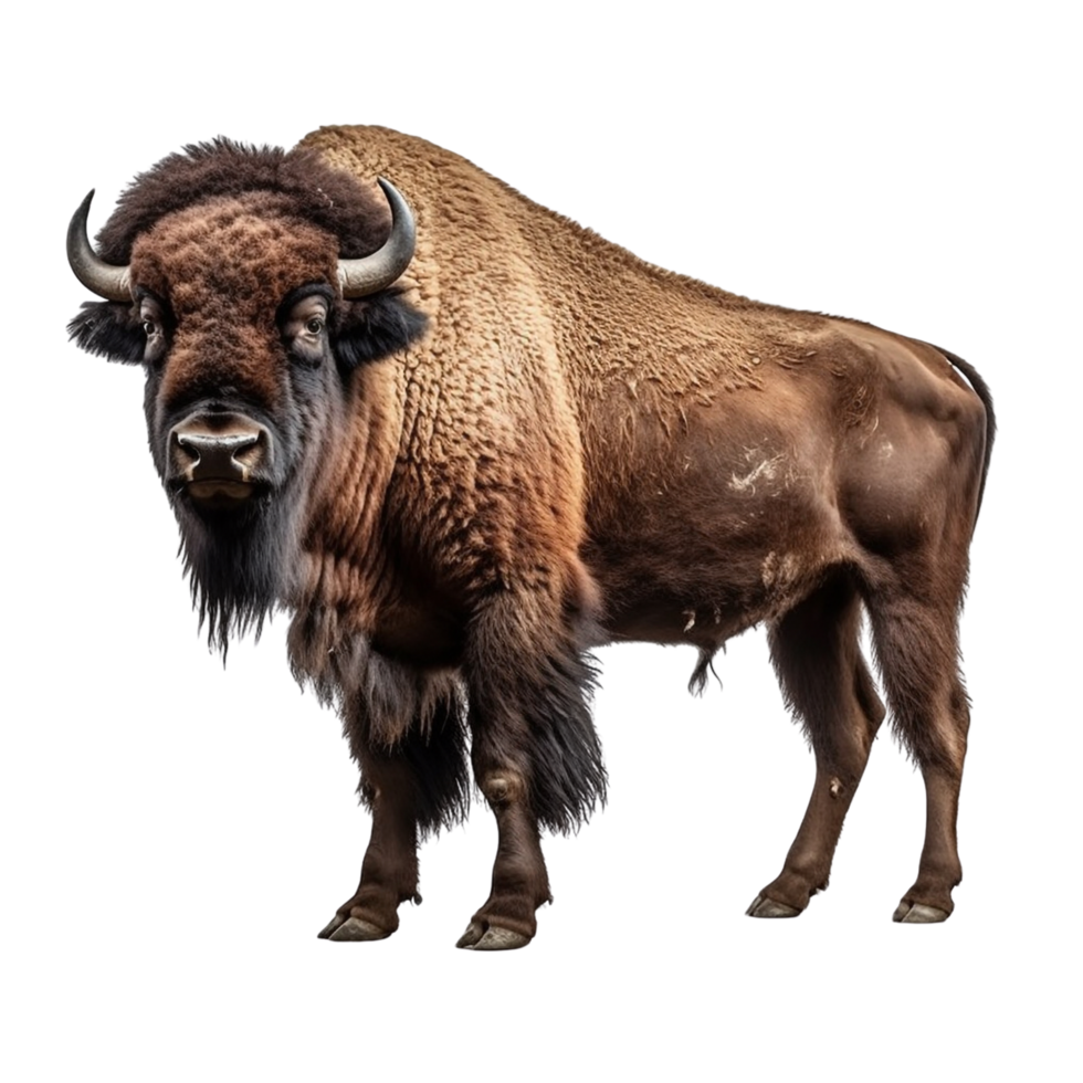 AI generated Bison clip art png