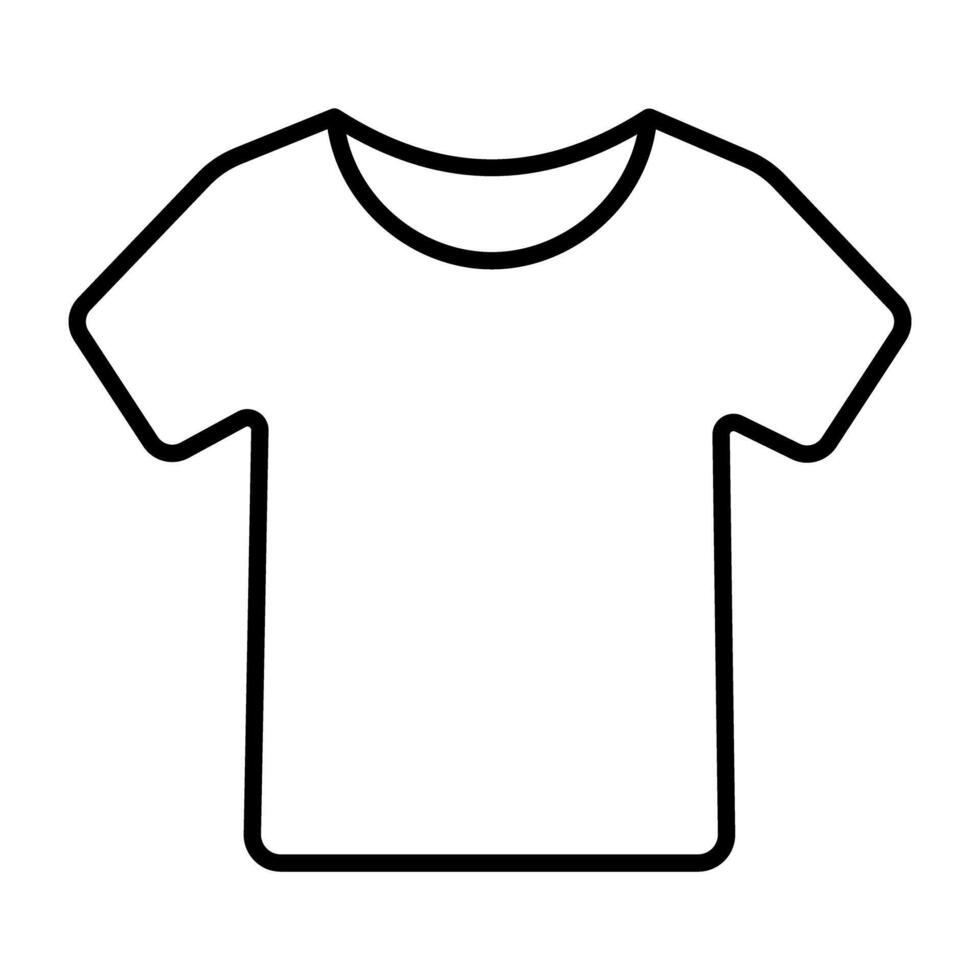A linear design icon of shirt, fashionable attire vector