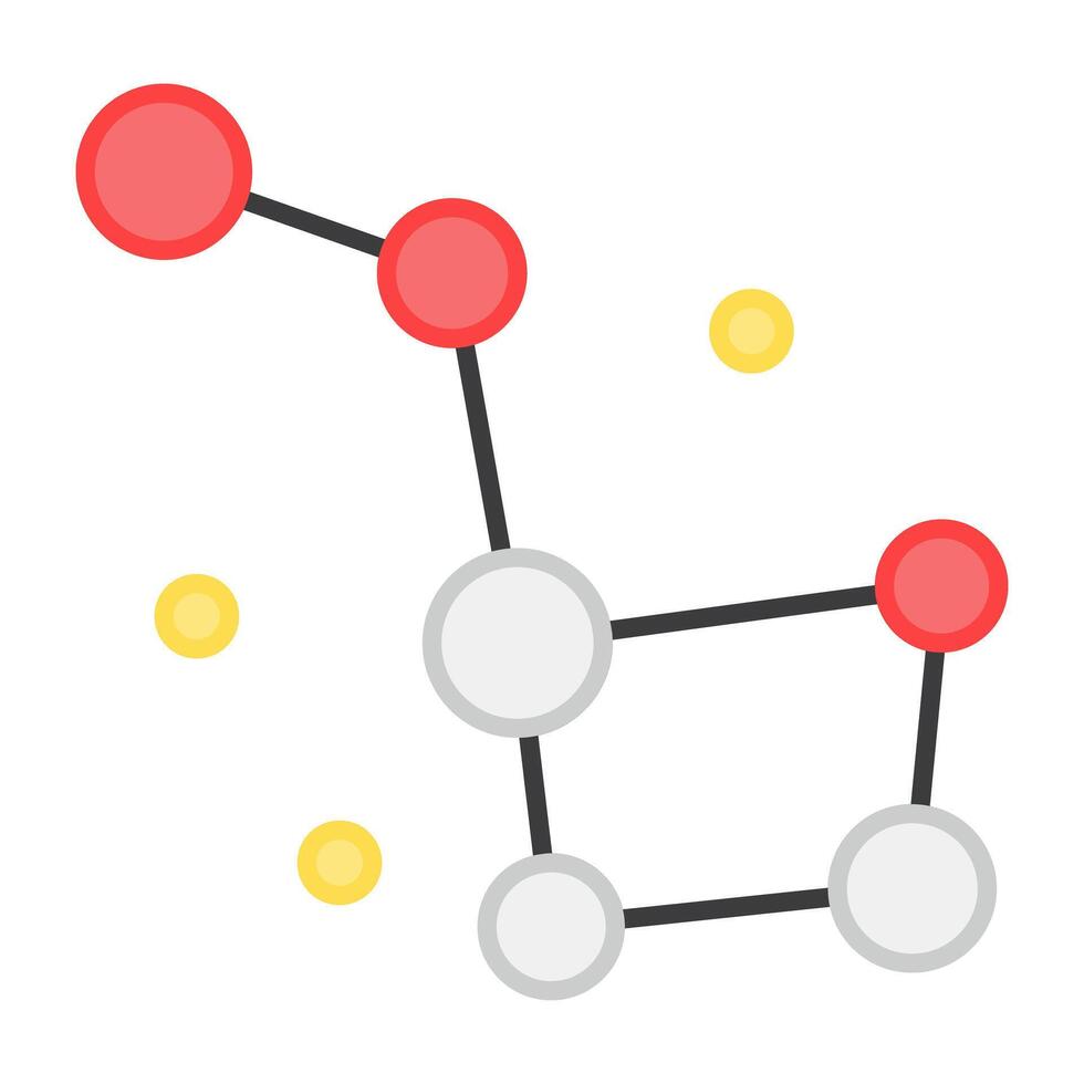 un diseño plano, icono de constelación. vector